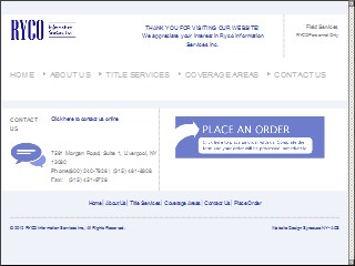Web site www.rycoinfo.com, Ryco Information Svc